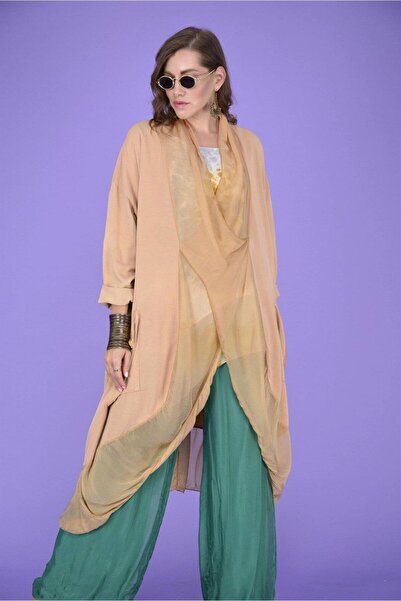 EREN STYLE Italian Silk Detailed Oversize Kaftan & Blouse