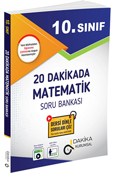 Dakika Yayınları 10. SINIF 20 DAKİKADA MATEMATİK KURUMSAL SORU BANKASI