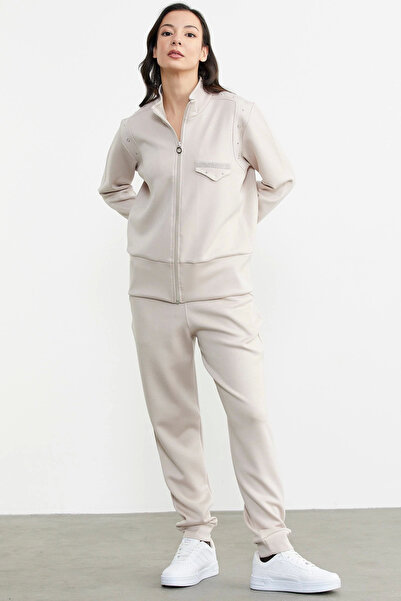 Eng Sementa 76282 Stone Detailed Scuba Tracksuit Set