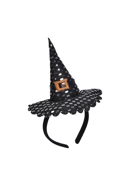 OEM Στέμμα Μεταμφίεσης με Μαύρο Ασημένιο Καπέλο Μάγισσας