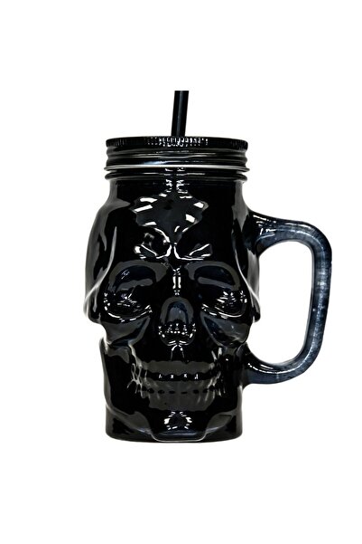 OEM Skull Barrel Glass with Straw 400ml