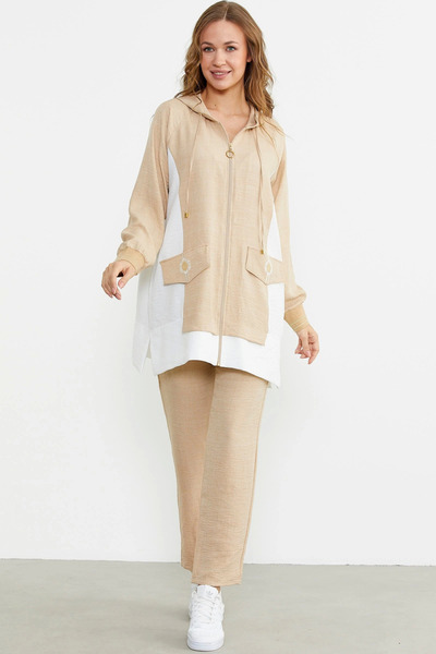Sementa 76448 Linen Look Hooded Tunic Set