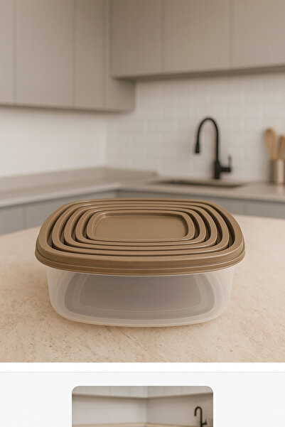 deycollect 6-Piece Square Plastic Storage Container Set – Airtight, Refrigerator and Microwave Compatible