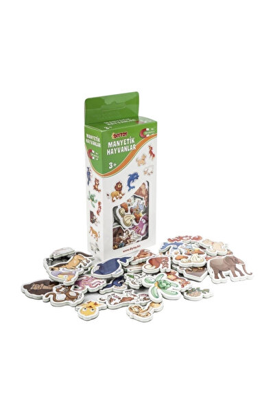 LaraThec 2'li Buzdolabı Manyetik Hayvanlar Meyveler Ve Sebzeler Magnet - Bultak Şablonu