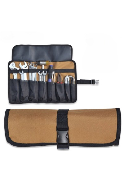 Generic Foldable Tool Bag Roll up Organizer Portable Kit Storage Wrench Holder Heavy Duty Pouch (Not tools)