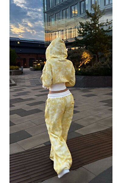 Gofeel Restock Kamuflaj Baggy Alt Üst Eşofman Takımı ( 3 İplik Şardonlu)