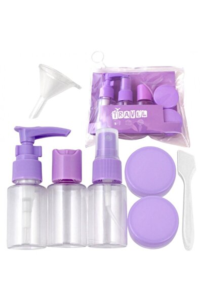 ECARLA Set of 7 in 1 reusable travel containers, purple, eCarla, KS122FIO