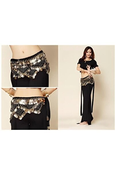 Generic Belly Dance Costume Belt Hip Scarf Tassel Hip Skirt Waist Chain Performance Black