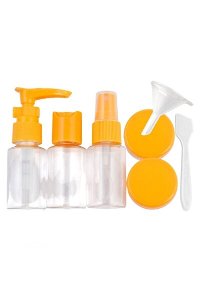 ECARLA Set of 7 reusable travel containers, orange, eCarla, KS122POM