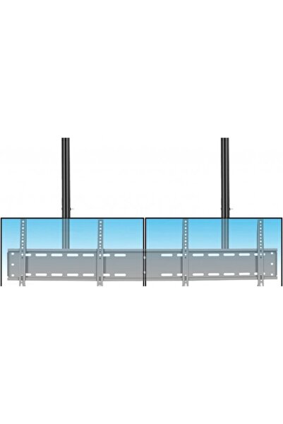 ELdepo Suport TV de tavan pentru două ecrane, 26"-60", reglabil