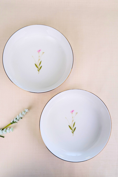 tabakevi وعاء خزفي من تاباك إيفي مطلي بالذهب الطبيعي مقاس 20.50×5 سم سعة 1170...