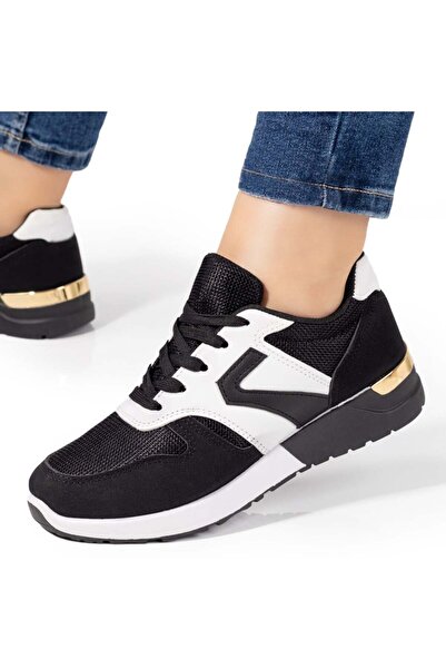 BMoD Women's black and white sneakers MOD09722