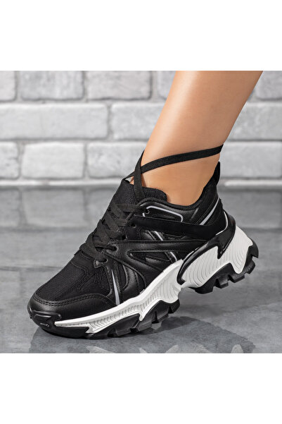 Modlet.ro Pantofi sport negri pentru femei cu talpă groasă MOD09787