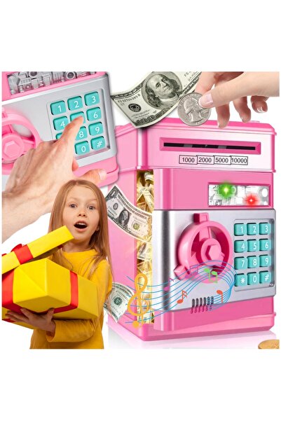 Other Pușculiță sigură pentru copii cu PIN, bancomat mare, monede roz