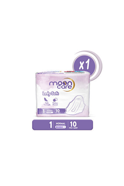 MOONCARE فوط صحية ناعمة ليدي - ناعمة وطبيعية (10 فوط)