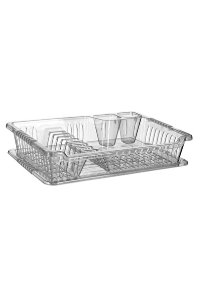 SHOPIENS Dish dryer for plates, glasses, and cutlery Shopiens® with water collection tray, transparent plast