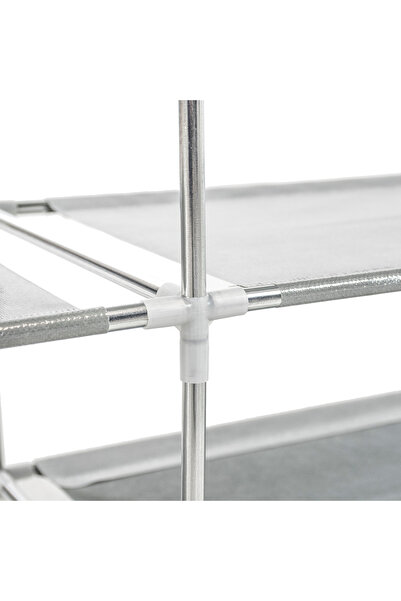 Other Textile shoe rack, 6 levels, spacious, metal shelf, grey frame