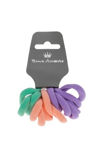 SHOPIENS Set 14 benzi elastice pentru femei, frotte în culorile liliac, somon...