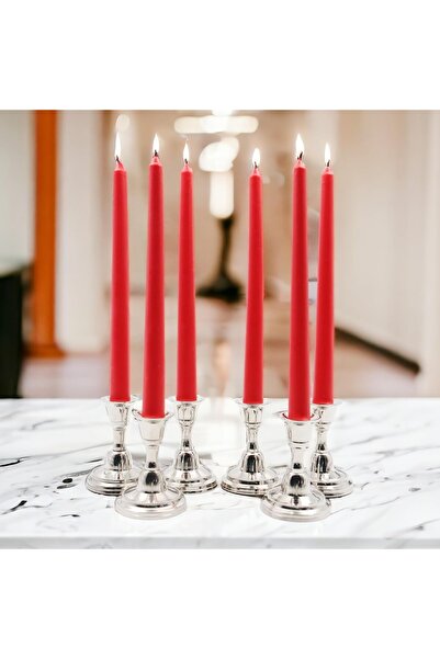 Flippy Lumânare decorativă, rabatabilă, pentru masă, 25 cm, parafină, fără fum, timp de ardere 7,5 ore, roșie