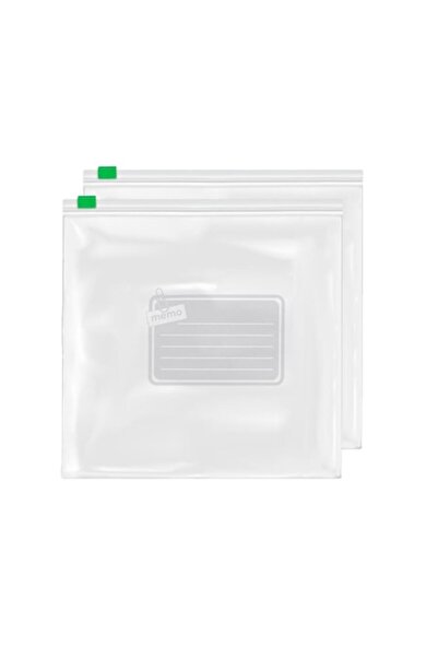 SHOPIENS Set 30 pungi alimentare cu fermoar și etichetă, 18 x 20 cm