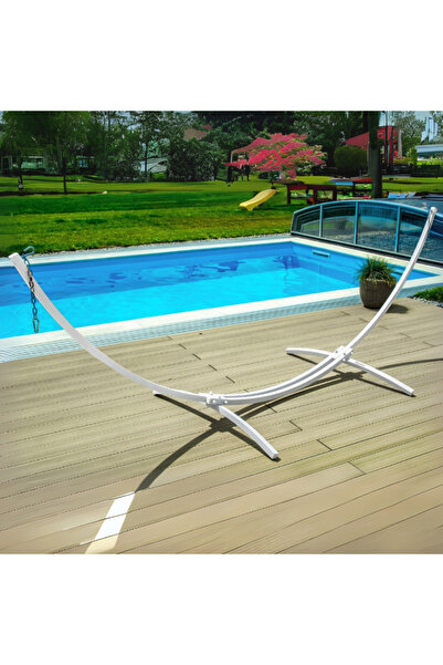 Other Hammock frame, metal garden stand for two people, for hammocks up to 250 kg, white, GoGarden