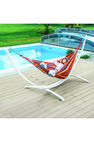 Other Hammock frame, metal garden stand for two people, for hammocks up to 250 kg, white, GoGarden