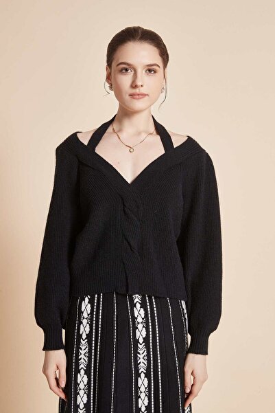 Yola Solid Off-Shoulder Long Sleeve Top