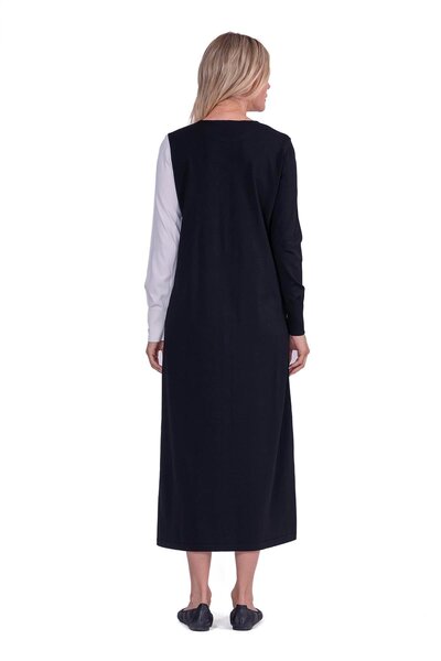 Invee Gometrik Knitwear Dress Black