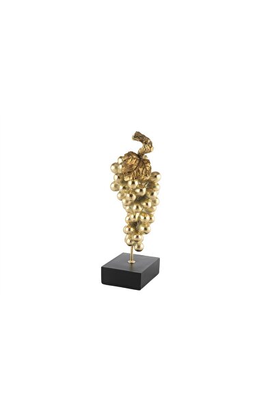 Mikasa Moor Siyah Kaideli Gold Üzüm Resin Dekor 14x13x41 cm