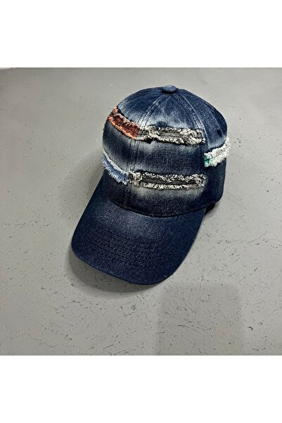 ZERAMİNE قبعة من قماش الدنيم المزخرف الممزق – قبعة رياضية من قماش الدنيم للجنسين