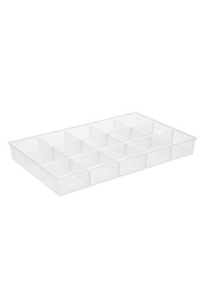 SHOPIENS Organizator de sertare Shopiens® din plastic transparent cu 15 compa...