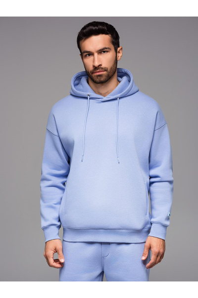OMBRE Unisex φούτερ με κουκούλα και τσέπες - λεβάντα V9 OU-SNBC-0105 XL/XXL
