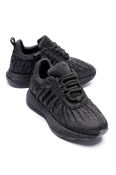 Mubiano Pantofi sport pentru femei Stoned cu platformă Glazia neagră