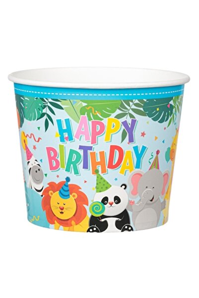 SHOPIENS Pahar de hârtie cu animale, 1,8 l, 16x13 cm, multicolor