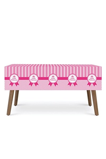 SHOPIENS Față de masă din plastic roz cu buline și dungi Shopiens®, imprimeu ...