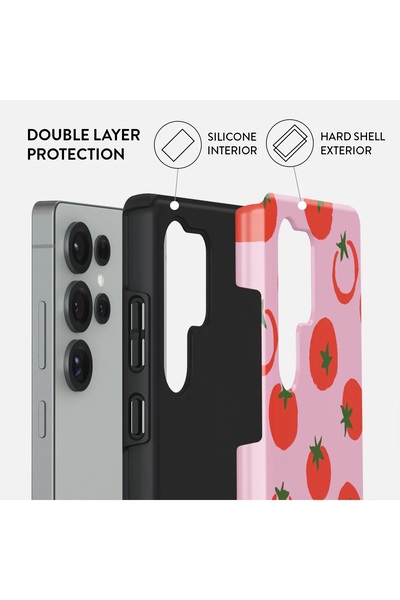 BURGA Phone Case Galaxy S25ultra Hybrid 2 Layer Hard Shell Silicone Protective, Scratch Resistant