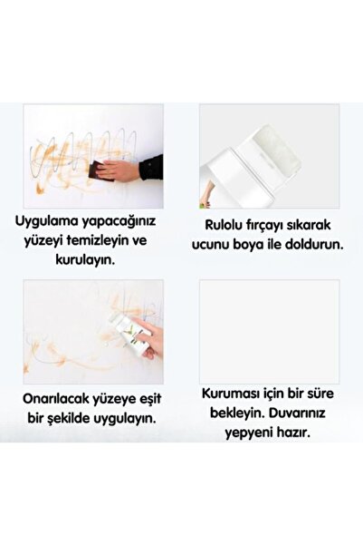 jetniva Duvar Tamir Rötuş Boyası – Çizik ve Leke Kapatma, Pratik Rulo Başlıklı 100 gr Su Bazlı Boya