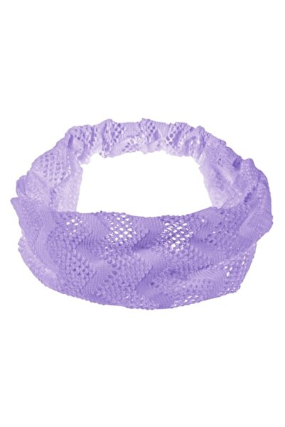 SHOPIENS - Bentiță de păr pentru femei, material perforat liliac cu model zig-zag