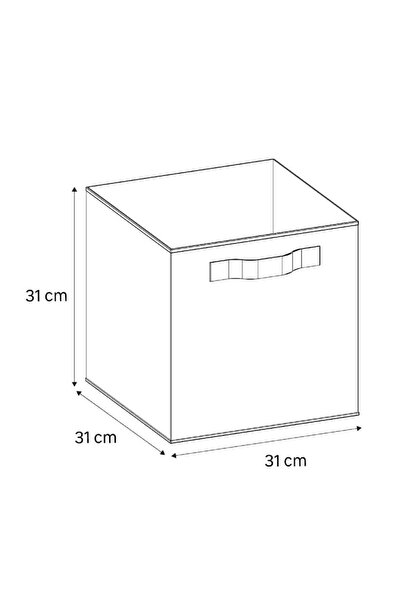 SHOPIENS Storage Box Shopiens® Kub Jane, 31 x 31 x 31 cm, Blue