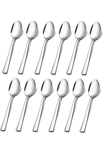 Generic E-far Teaspoon Set of 12, Small 13.5 CM Stainless Steel Tea Spoons Cutlery for Coffee, Dessert, Cake