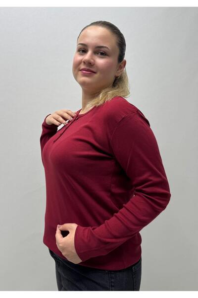 QYA Clothing Tricou basic cu mânecă lungă, 100% bumbac, croială largă