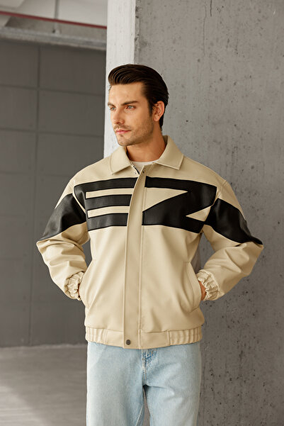 Mach Oversize Bomber Fur Lined Leather Jacket