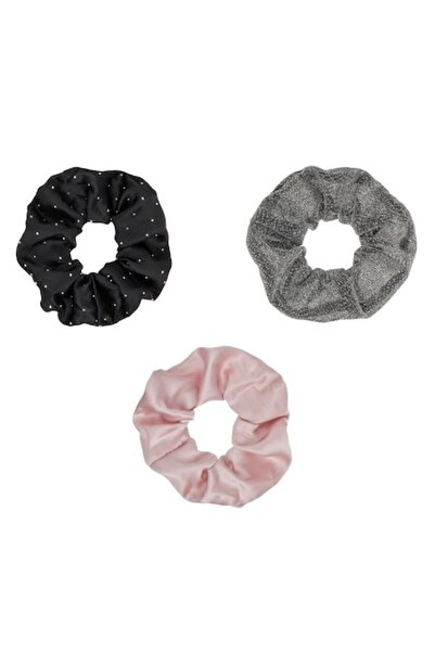 SHOPIENS Set elastice de păr pentru femei, multicolore, satinate, 3 bucăți
