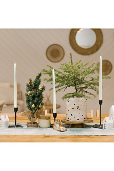 Flippy Decorative Table Candle, 25 cm, Paraffin, Smokeless, 7.5 h, White