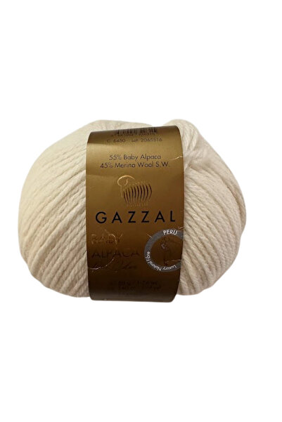 Gazzal Baby Alpaca %55 Alpaka %45 Süperwash Yün 50 gr 160m Kazak Örgü İpliği 6450
