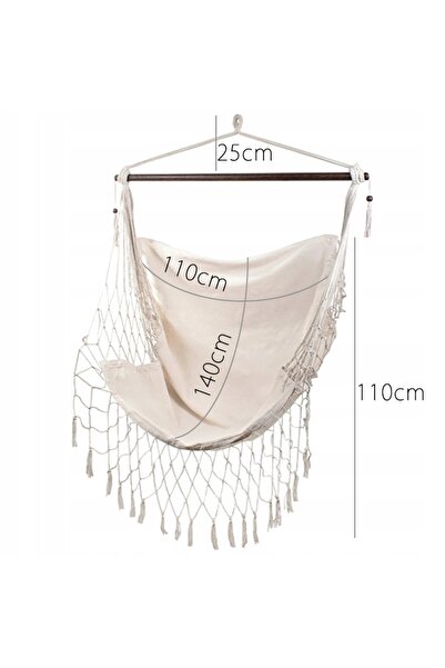 Other Hanging chair, Brazilian hammock, fringe, beige rocking chair, boho garden chair