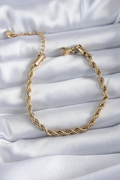 Clariss سوار نسائي موديل 316L من الفولاذ باللون الذهبي