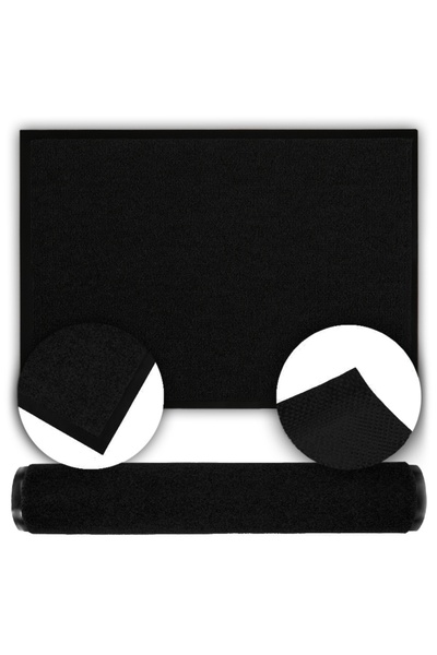 Other Covoraș de ușă din cauciuc, negru simplu, antiderapant, moale, 120x300cm