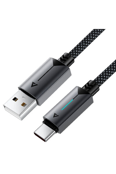 Acefast Cablu de date USB la tip C, 3A Acefast, C19-04, negru, 1.2m