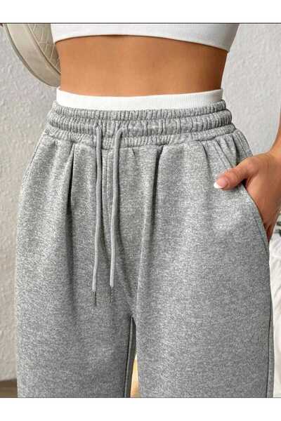 modlux 2-Pack Women's Black Gray Baggy Oversized Size Sportswear High Quality Loose Fit Flexible Comfortable Fabric Sweatpants